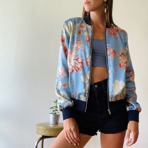 Floral Bomber Jacket